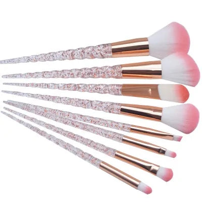 Red Glitter Diamond Brush Crystal Makeup Brushes Set