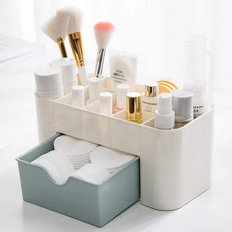 Double Layer Plastic Makeup Organizers Storage Box